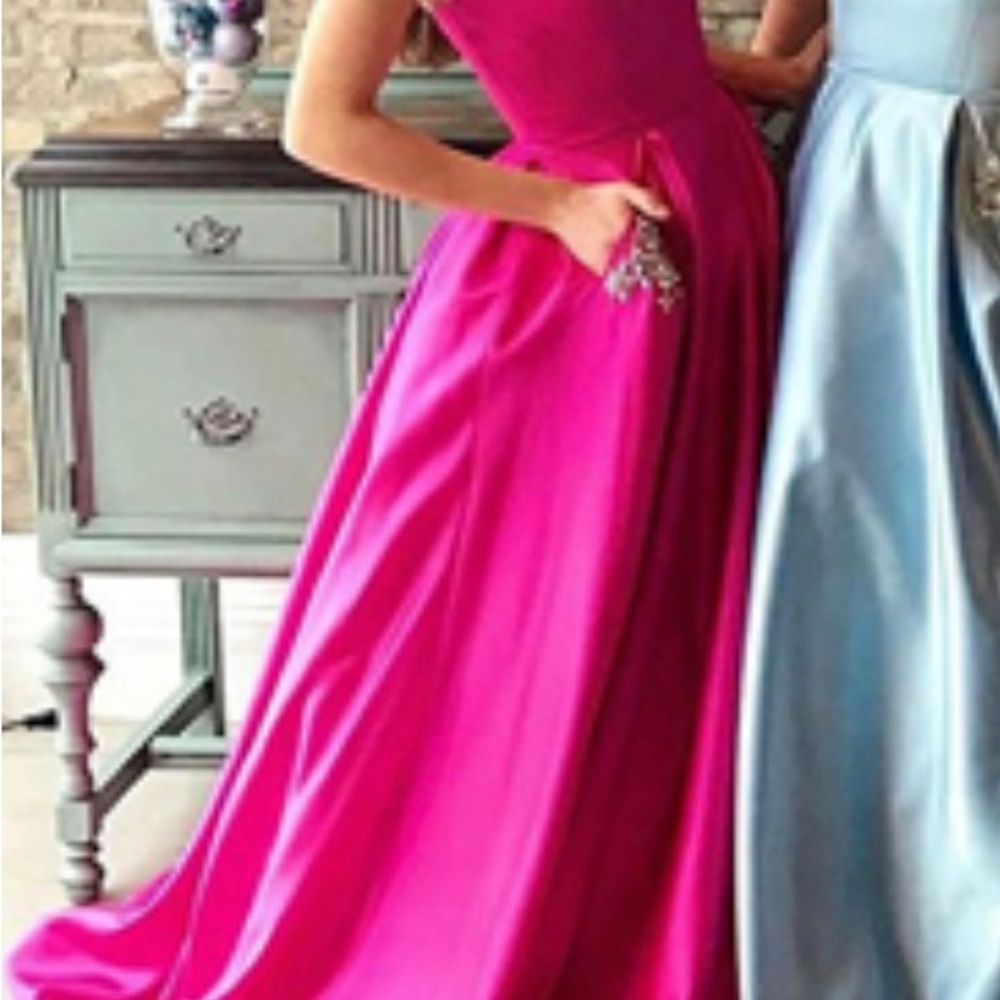 Fuchsia Formal Dress with pockets